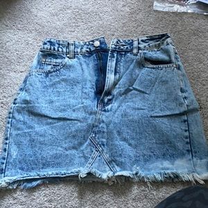Acid wash mini Jean skirt